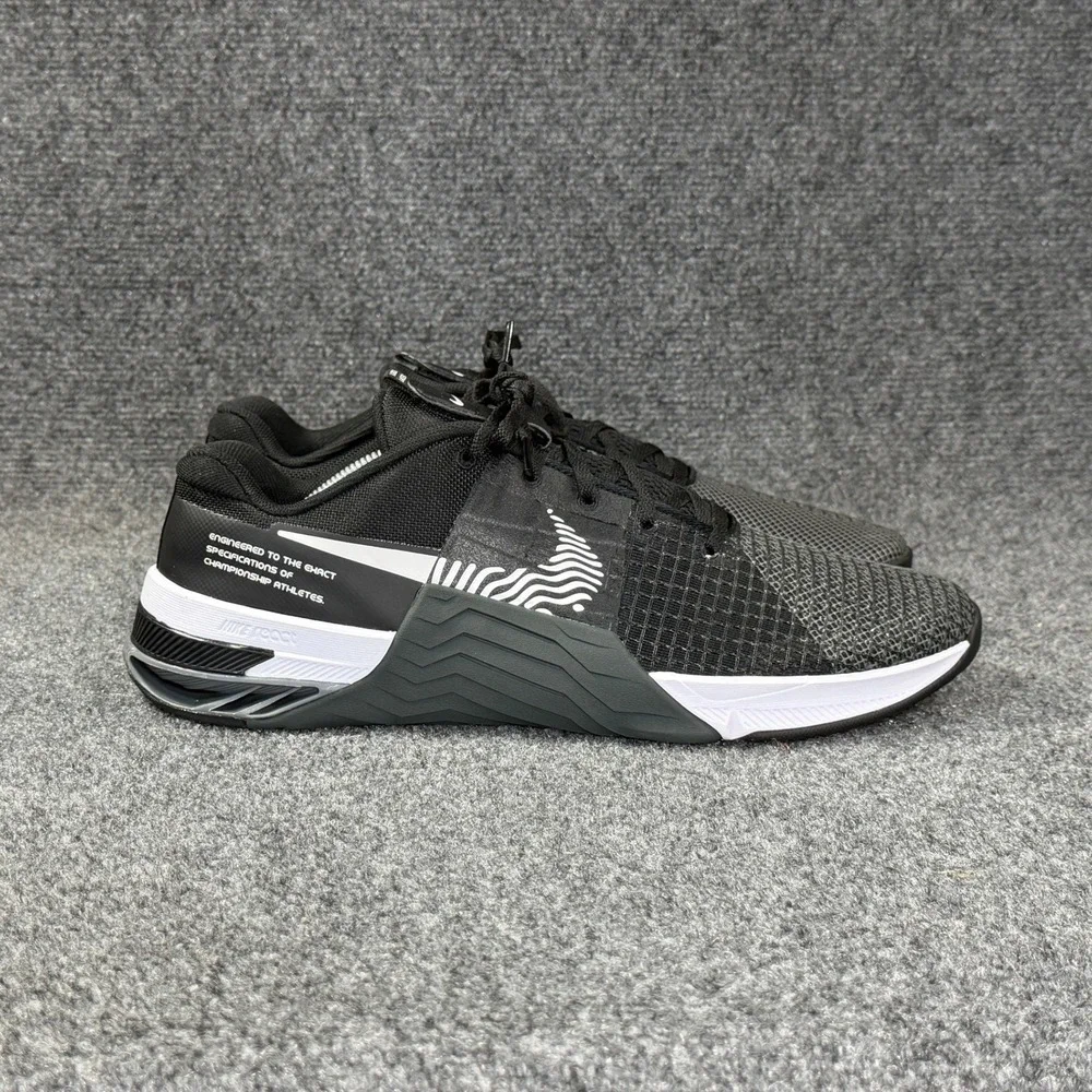 Nike Metcon 8 Training Shoes Men's 12 Black White Athletic Running Run Crossfit